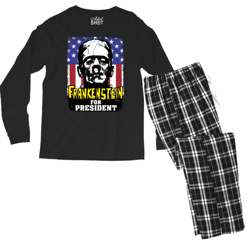 Frankenstein For President! Men's Long Sleeve Pajama Set | Artistshot