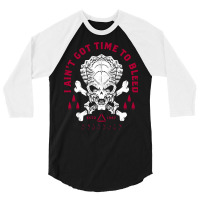 Predator Skull   Ain't Got Time To Bleed   Military   Distressed 3/4 Sleeve Shirt | Artistshot