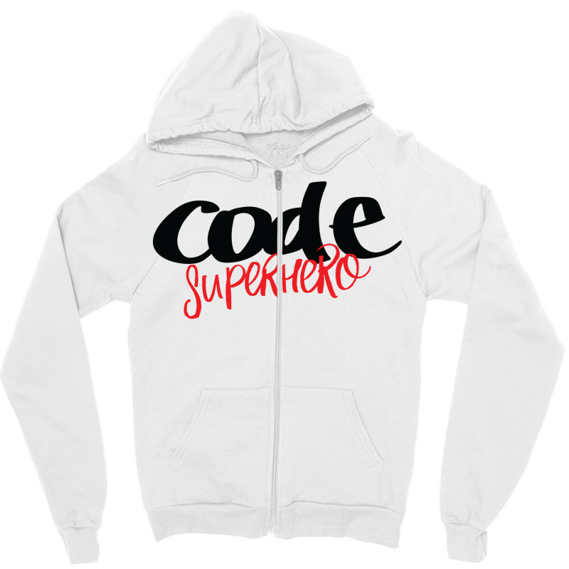 Code Superhero (4) Zipper Hoodie | Artistshot