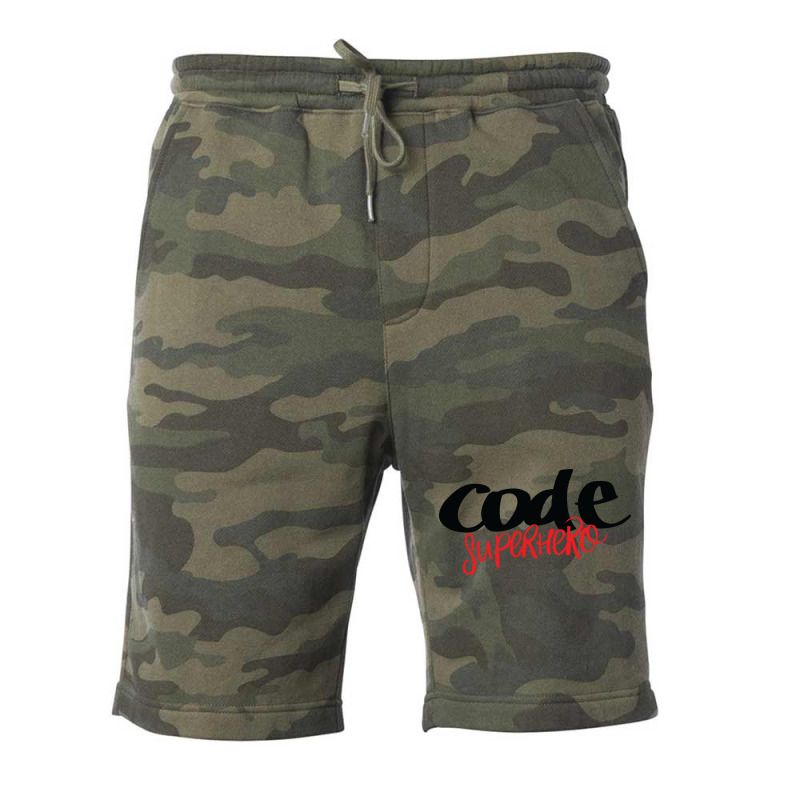 Code Superhero (4) Fleece Short | Artistshot