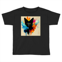 Artistshot Trending Abstract Cat Toddler T-shirt | Artistshot