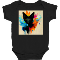 Artistshot Trending Abstract Cat Baby Bodysuit | Artistshot