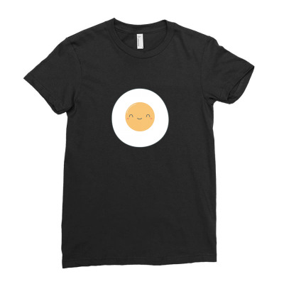 Fried Eggs Kawaii Art Ladies Fitted T-shirt Designed By H3lm1