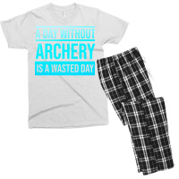 Day Without Archery Is A Wasted Day Yellow Men's T-shirt Pajama Set | Artistshot