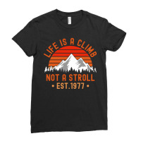 Artistshot Trending Hiking Boots Hiking Trails Hiking Shoes Hiking Bac Ladies Fitted T-shirt | Artistshot