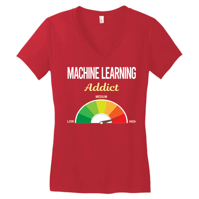 Funny Addict Machine Learning Women's V-Neck T-Shirt by qotibawojtany | Artistshot