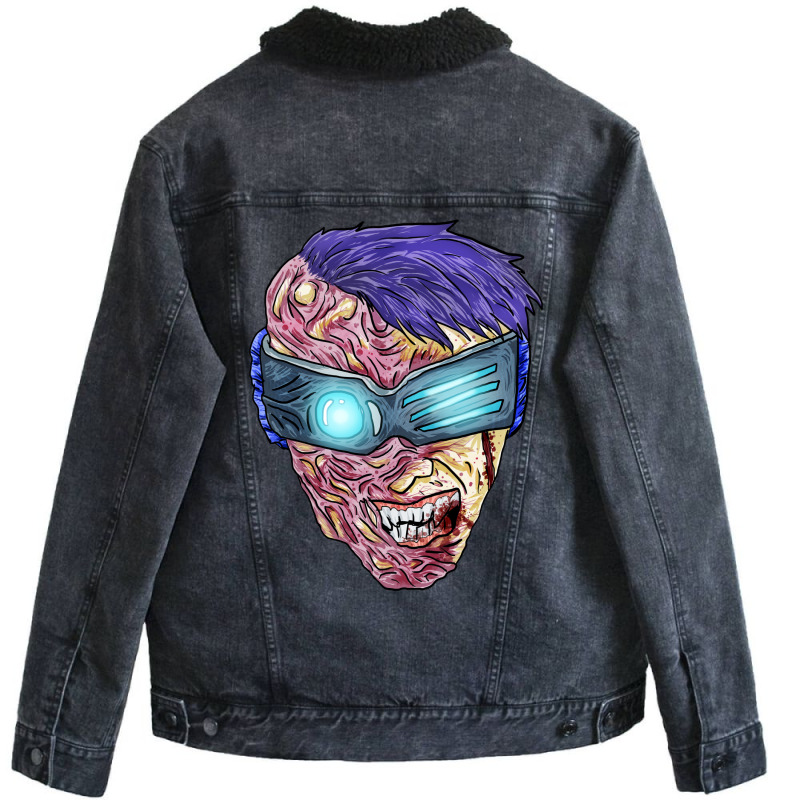 Cyborg Monster Unisex Sherpa-lined Denim Jacket | Artistshot