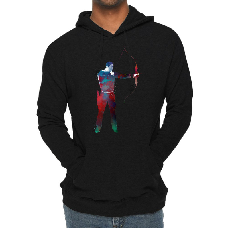 Archery Sport Art Archery Green Lightweight Hoodie | Artistshot