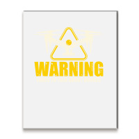 Warning Loves To Talk About Drones Flying Aircraft Robotics Metal Print Vertical | Artistshot