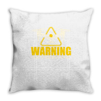 Warning Loves To Talk About Drones Flying Aircraft Robotics Throw Pillow | Artistshot