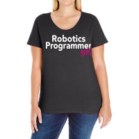 Robotics Programmer Girl Ladies Curvy T-shirt | Artistshot