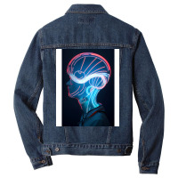 Tandem Of Man And Artificial Intelligence Men Denim Jacket | Artistshot