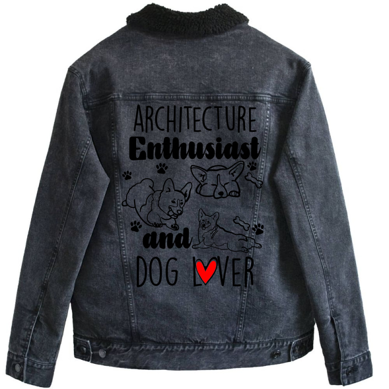 Architecture Dog Cute Unisex Sherpa-lined Denim Jacket | Artistshot