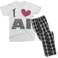 I Love Ai (4) Men's T-shirt Pajama Set | Artistshot