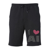 I Love Ai (4) Fleece Short | Artistshot