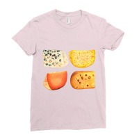 Different Types Of Cheese,cheese Pack Blue Cheese, Maasdam Ladies Fitted T-shirt | Artistshot