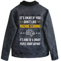 Funny Smart People 02 Machine Learning Unisex Sherpa-lined Denim Jacket | Artistshot