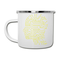 Ai. Artificial Intelligence Electrical Circuit Robot Head Camper Cup | Artistshot