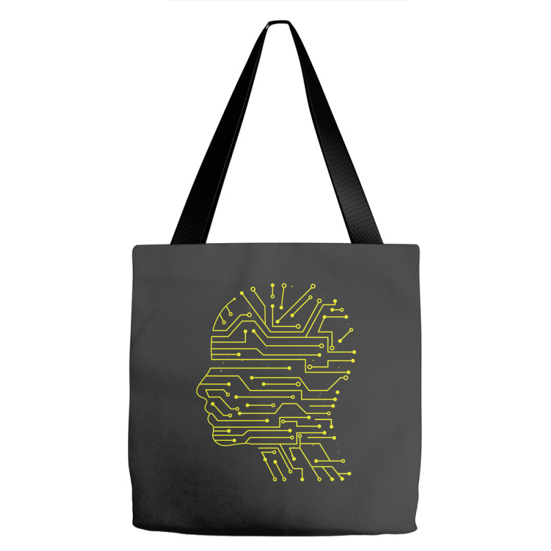 Ai. Artificial Intelligence Electrical Circuit Robot Head Tote Bags | Artistshot