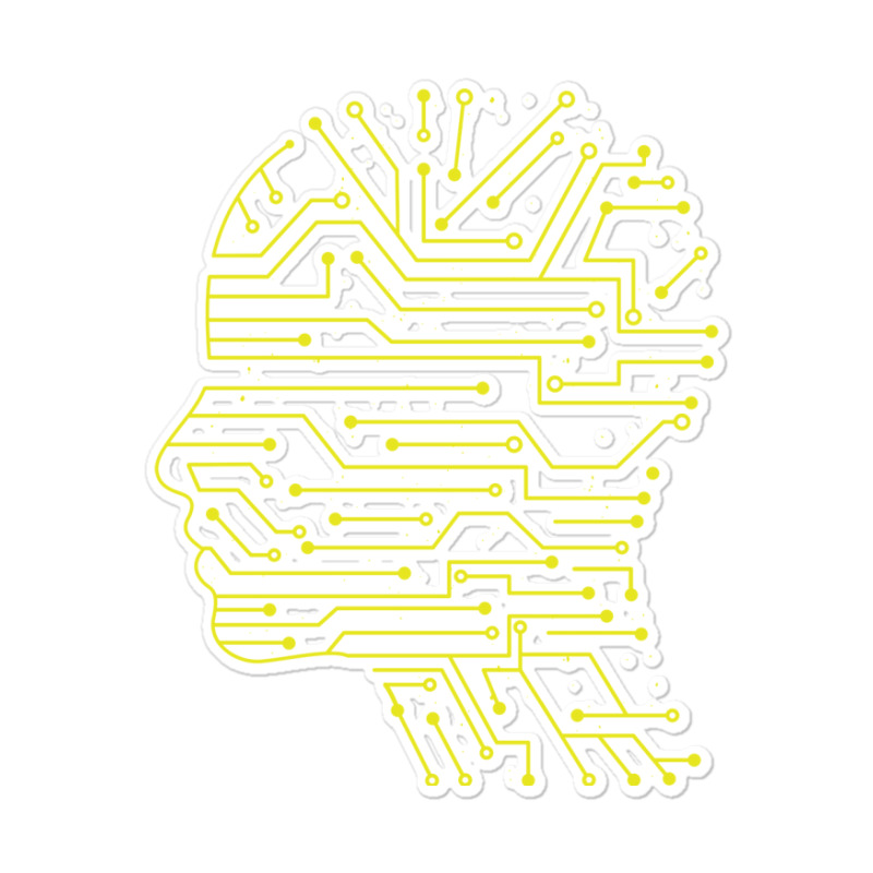 Ai. Artificial Intelligence Electrical Circuit Robot Head Sticker | Artistshot