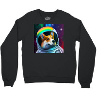 Astronaut Corgi Crewneck Sweatshirt | Artistshot