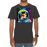 Astronaut Corgi Vintage T-shirt | Artistshot