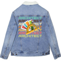 Architect Architecture Building Boy Unisex Sherpa-lined Denim Jacket | Artistshot