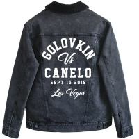 Ggg Vs Canelo Unisex Sherpa-lined Denim Jacket | Artistshot