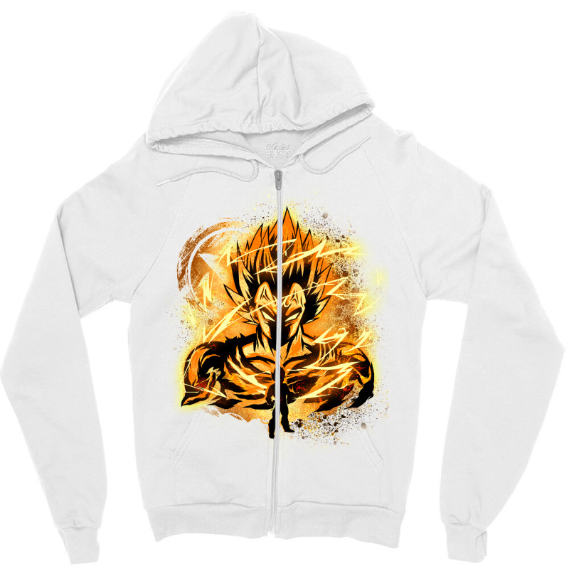 Copy Of Golden Saiyan Kaioken Zipper Hoodie by zakerincute9 | Artistshot