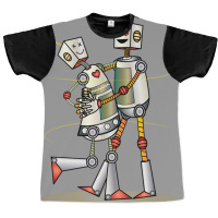 Robot Love Valentine Graphic T-shirt | Artistshot