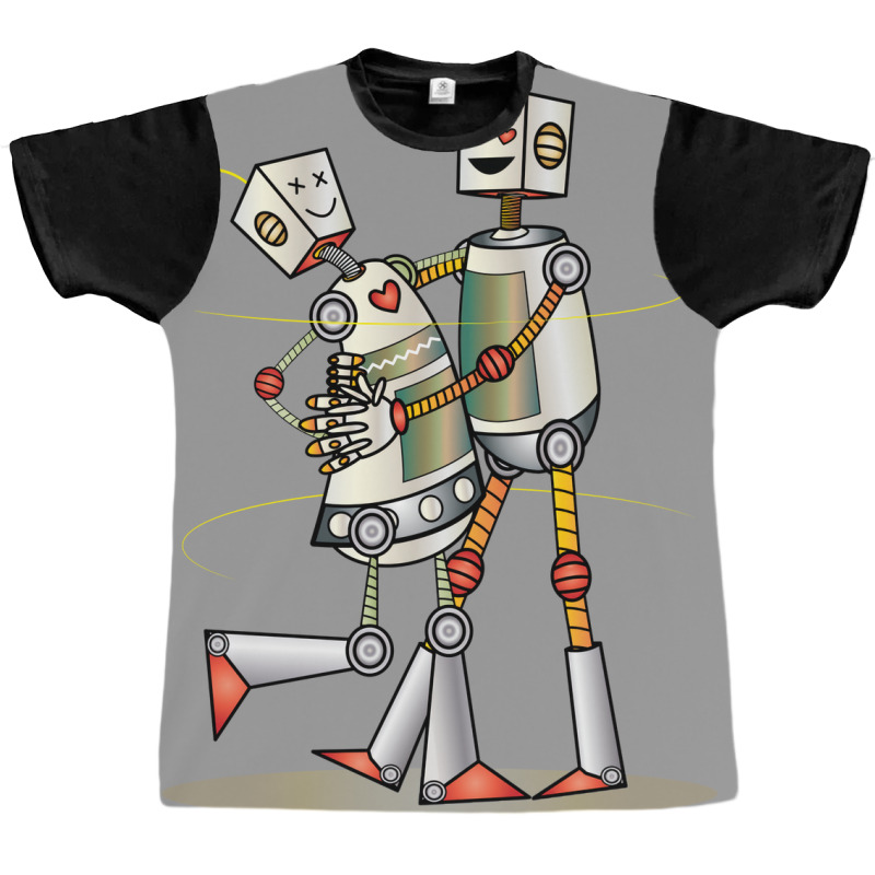 Robot Love Valentine Graphic T-shirt | Artistshot