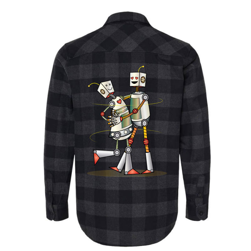 Robot Love Valentine Flannel Shirt | Artistshot