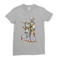 Robot Love Valentine Ladies Fitted T-shirt | Artistshot