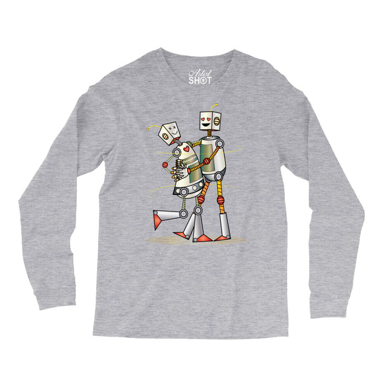 Robot Love Valentine Long Sleeve Shirts | Artistshot