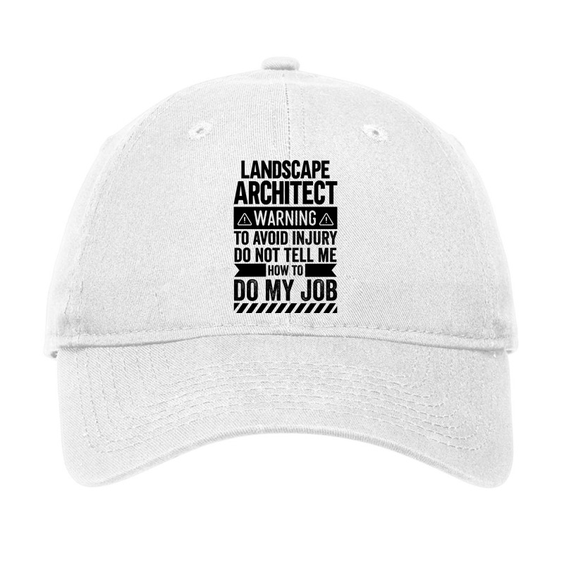 Landscape Architect Warning Vintage Adjustable Cap | Artistshot