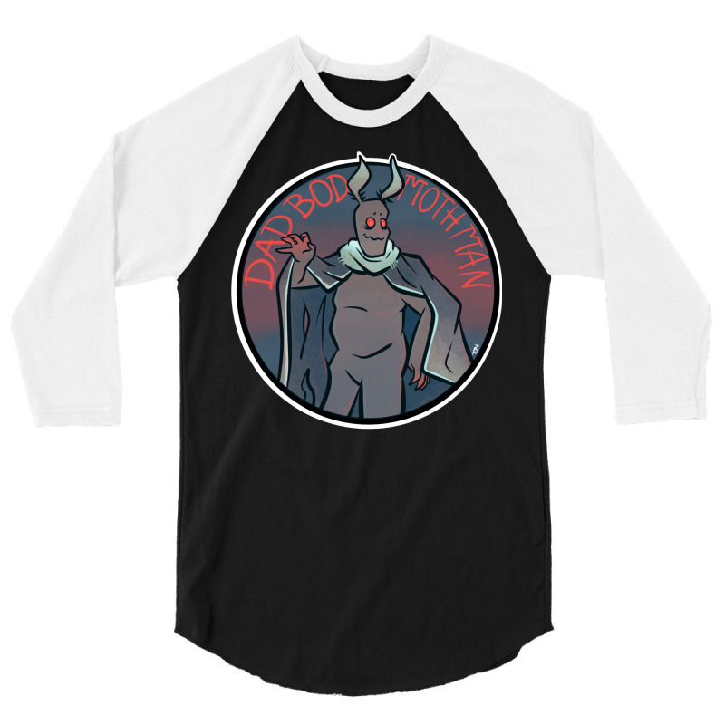 Dad Bod Mothman 3/4 Sleeve Shirt by zakerincute9 | Artistshot