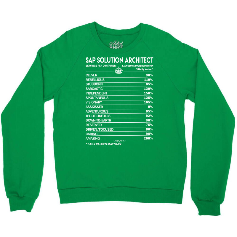 Sap Solution Architect T  Daily Factors 2 Gift Item Tee Crewneck Sweatshirt | Artistshot