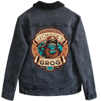 Lechuck's Grog   Craft Beer   Monkey Island   Vintage Video Game Unisex Sherpa-lined Denim Jacket | Artistshot