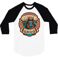 Lechuck's Grog   Craft Beer   Monkey Island   Vintage Video Game 3/4 Sleeve Shirt | Artistshot