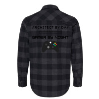 Architect By Day Gamer By Night Red Flannel Shirt | Artistshot