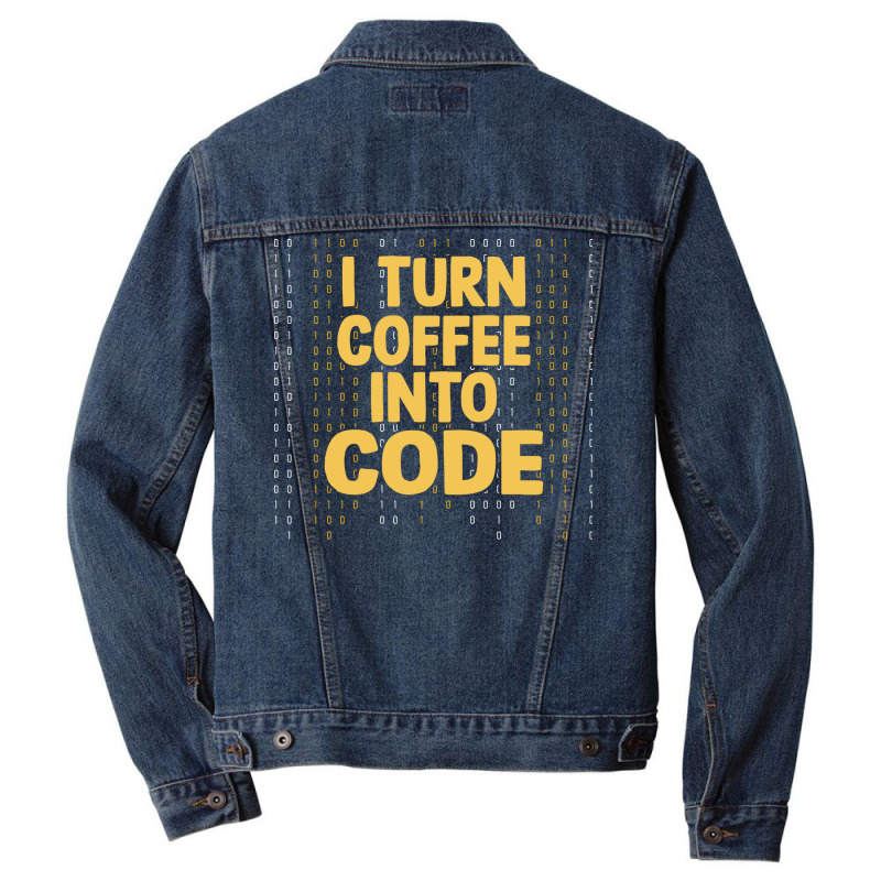 Nerd Geeky Coffee Lover Apparel For Software Men Denim Jacket | Artistshot