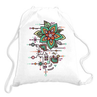 Flower Algorithm Drawstring Bags | Artistshot