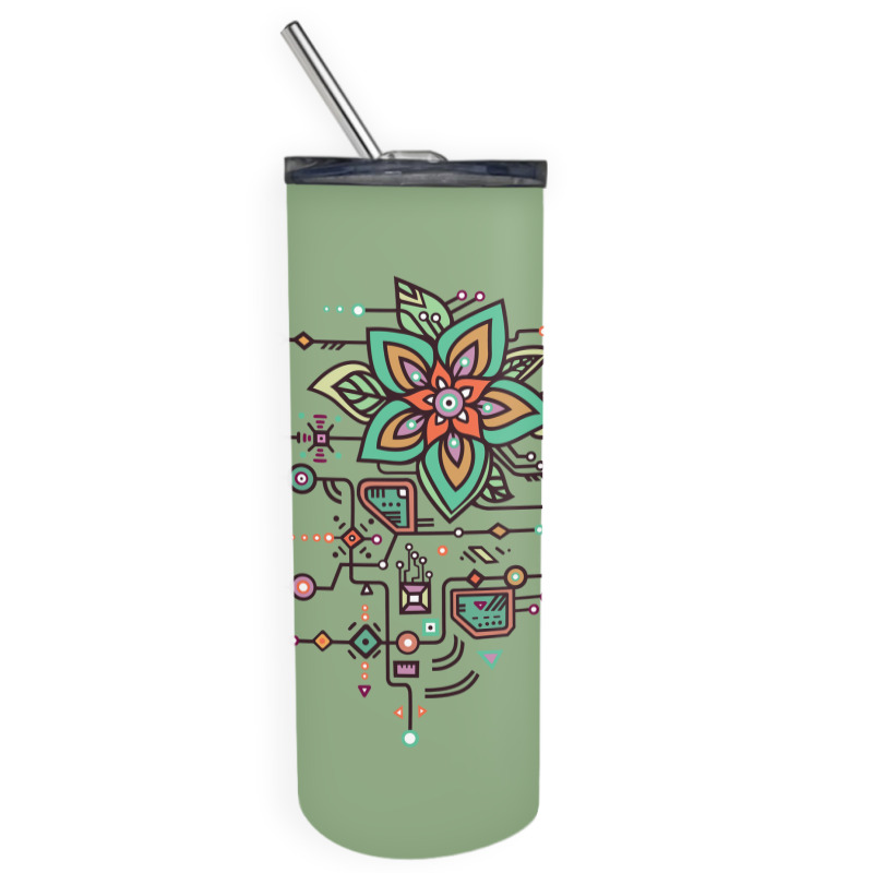 Flower Algorithm Skinny Tumbler | Artistshot