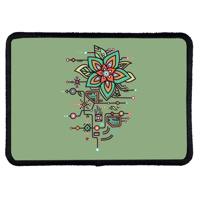 Flower Algorithm Rectangle Patch | Artistshot