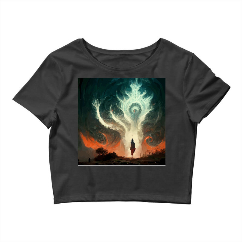 Blood Born Traveler Giant Wind Magic Poster Crop Top by milerbenjam | Artistshot