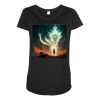 Blood Born Traveler Giant Wind Magic Poster Maternity Scoop Neck T-shirt | Artistshot