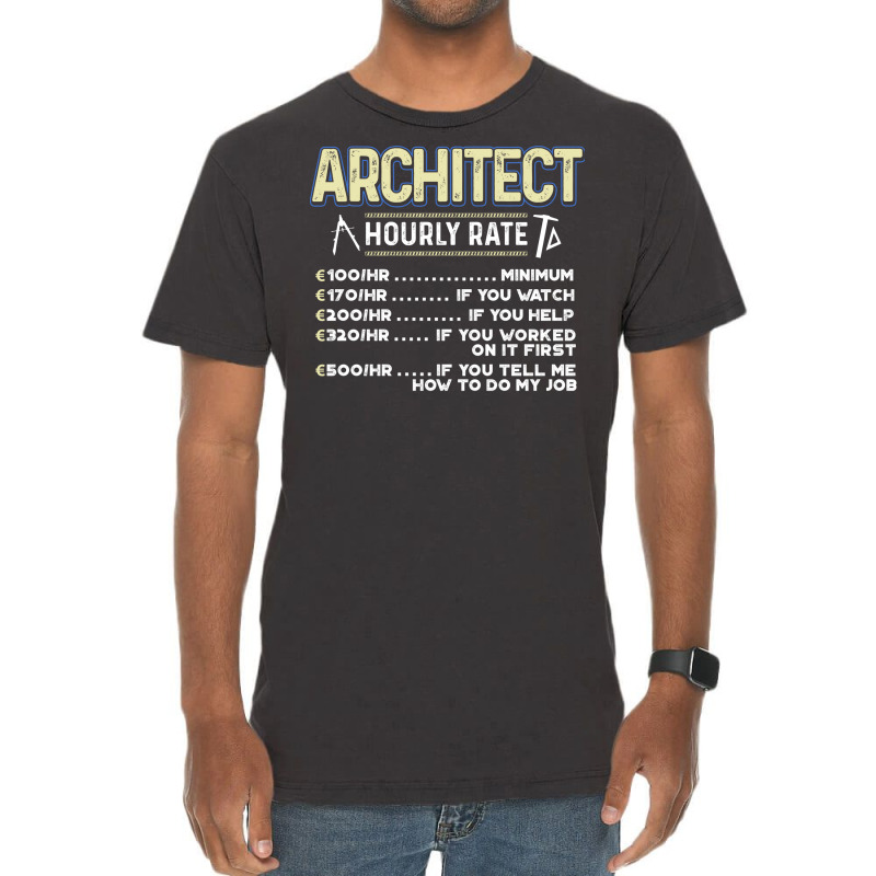 Architect Funny Yellow Vintage T-shirt | Artistshot