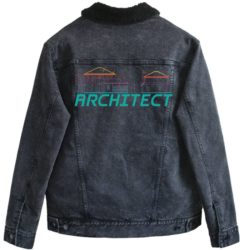 Architect Architecture Building Hippie 80s Unisex Sherpa-lined Denim Jacket | Artistshot