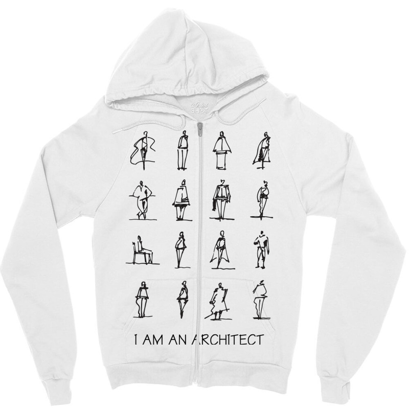 I Am An Architect People Sketches Black Green Zipper Hoodie | Artistshot