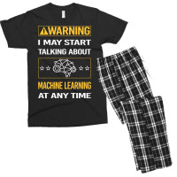 Funny Yellow Warning Machine Learning Men's T-shirt Pajama Set | Artistshot